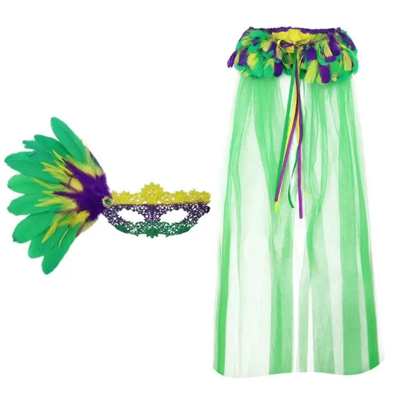 39BB Mardi Gras Accessories Shawl Lace Masquerades Mask - alternate view 7