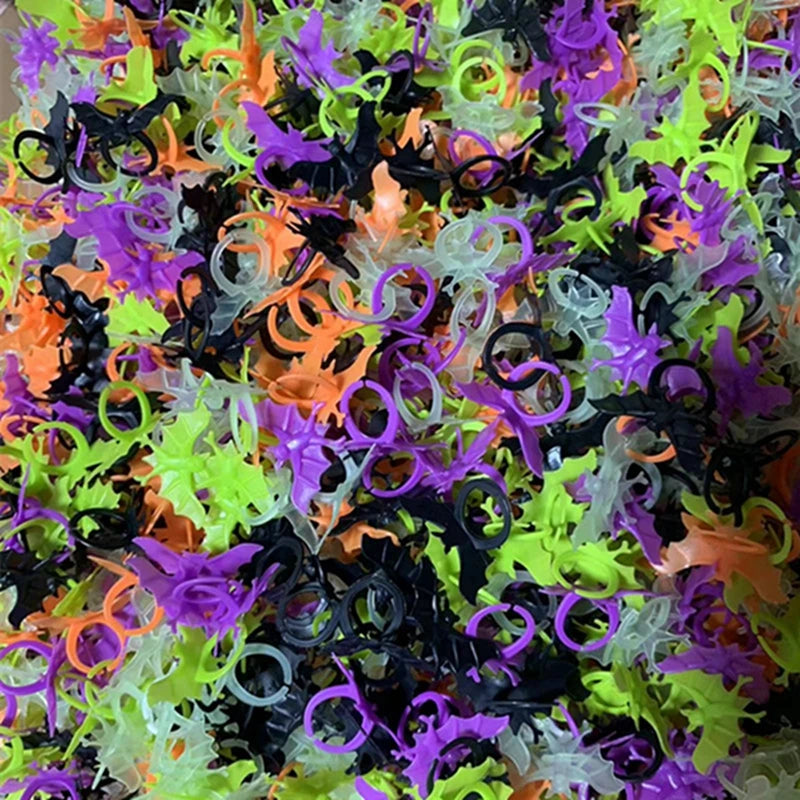 Halloween Bat Spider Skull Rings – 30–60 Pack