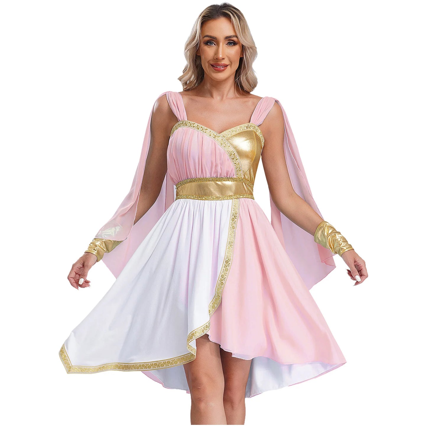 Women's Roman Ancient Greek Athena Goddesses Princess Toga Chiffon Costume - alternate view 6