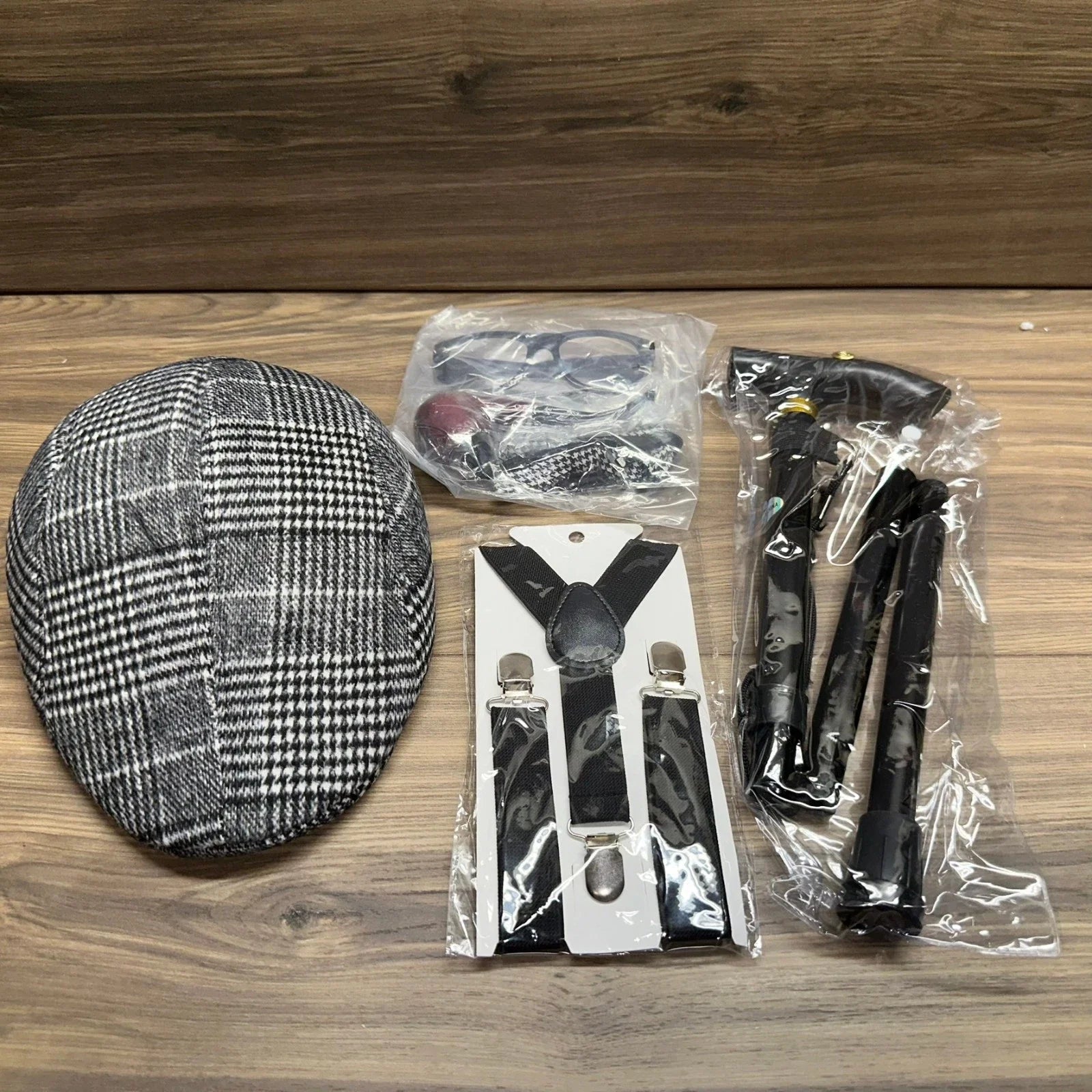 Halloween Costumes 100 Days of School Old Man Costume Accessories Grandpa Costume Outfit - MULTI / 165cm