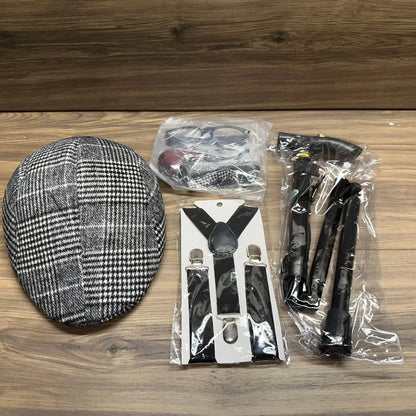 Halloween Costumes 100 Days of School Old Man Costume Accessories Grandpa Costume Outfit - MULTI / 165cm