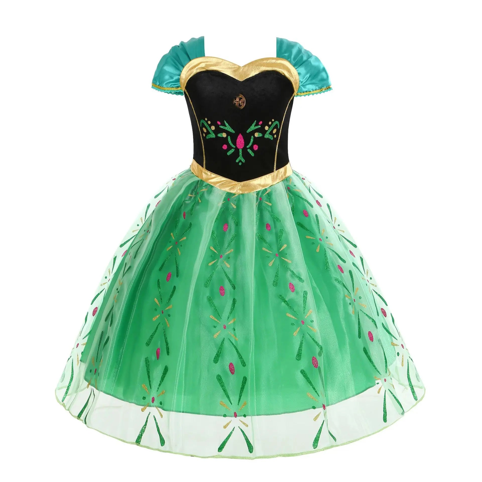 Kids' Princess Long-Haired Tower Princess Snow Kingdom Princess Ice Queen Princess Birthday Costume - alternate view 2