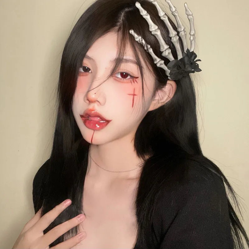 Women's Dark Halloween Headgear Female Beauty Dress Scary Decoration Cute Funny - Discount Halloween City