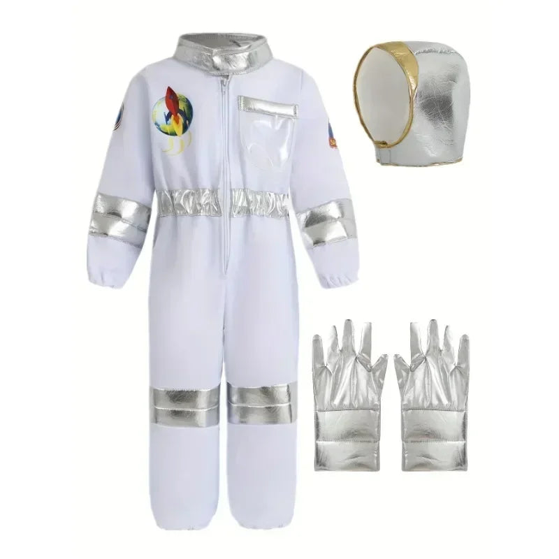 Kids Astronaut Suit Space Costume Halloween Cosplay Party Outfit for Boys Girls School Performance Wear with - product image 7