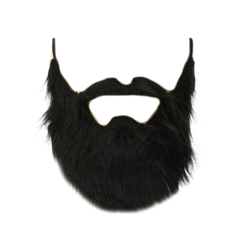 Halloween Fake Beard Funny Fake Mustaches Costume Whiskers Hair Disguise Accessories with Adjustable Elastic - product image 3