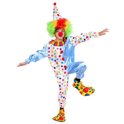 Halloween Kids Performance Clown Suit Kids Costume Clown Outfit No Wig Shoes - ZA-013 / L(120-130cm)