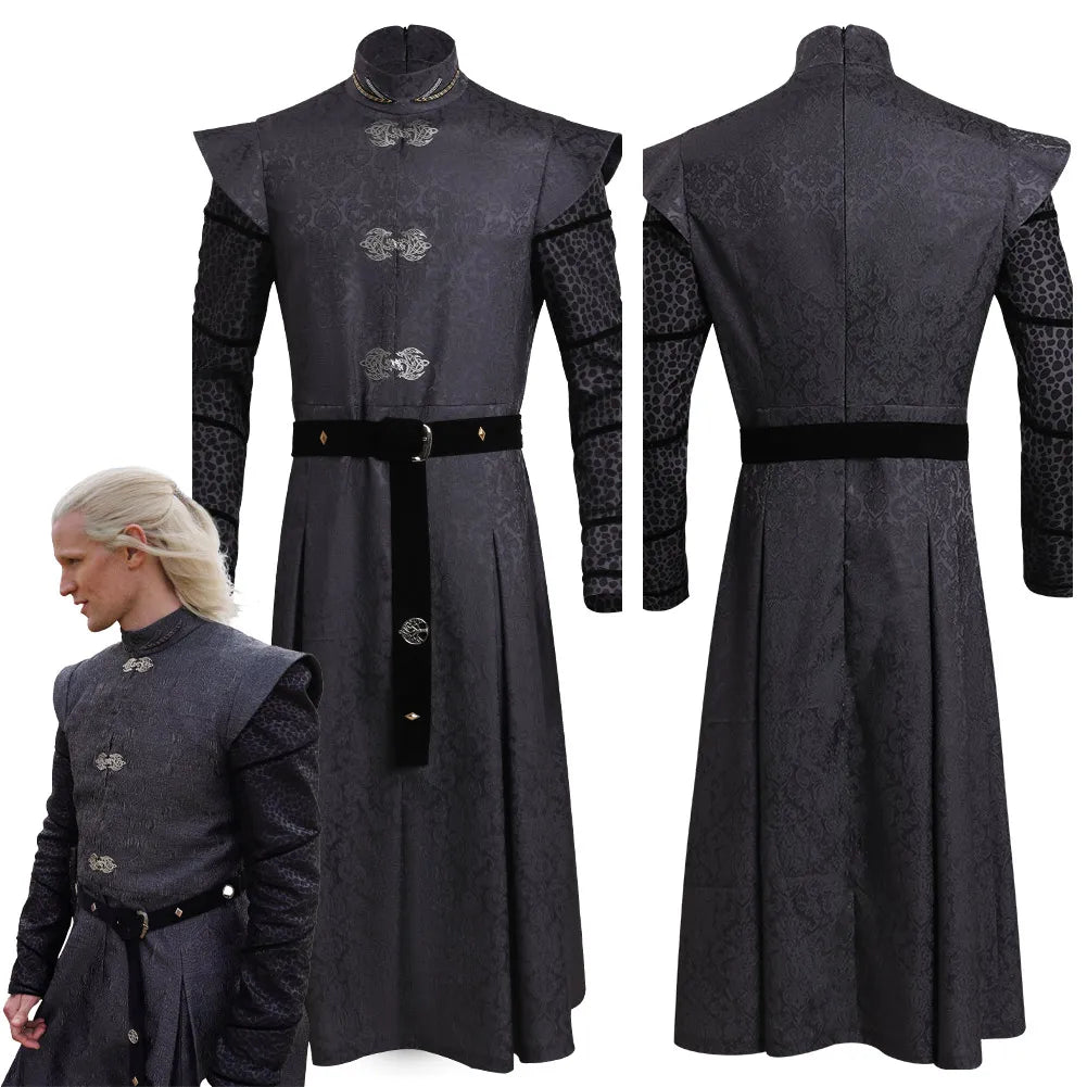 Disguise Prince Daemon Costume Robe Belt Suits TV Dragon Family Costume Men Halloween Up - Style D / XXL