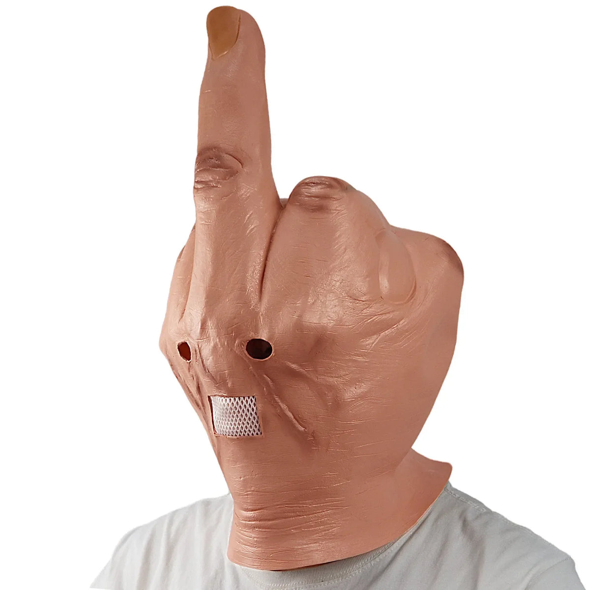 Latex Middle Finger Full-Face Halloween Mask - Size One Size - product image 5