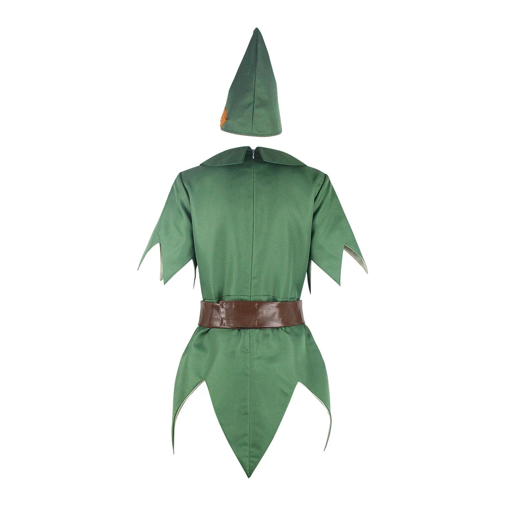 Peter Pan Cosplay Green Fairy Elf Costume Halloween Stage Performance - view 5