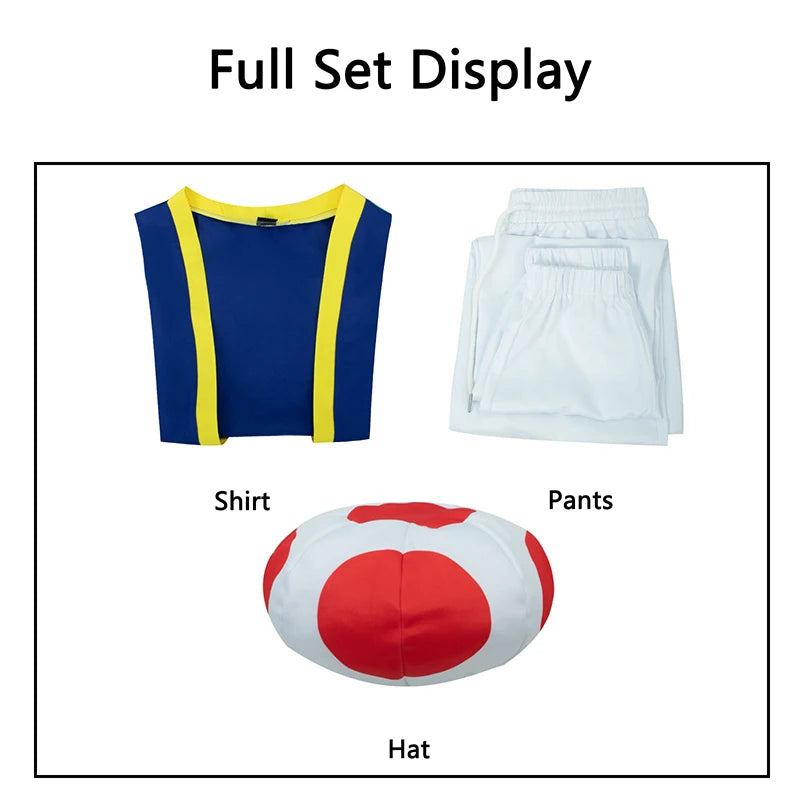 Toad-Inspired Video Game Costume | Kids & Adults, Hat & Suit Options