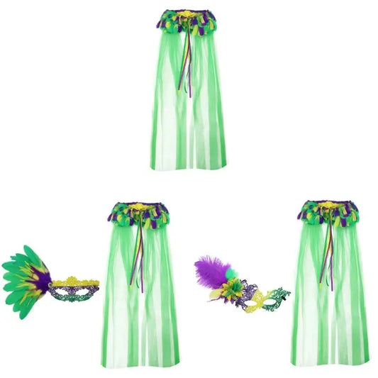 39BB Mardi Gras Accessories Shawl Lace Masquerades Mask