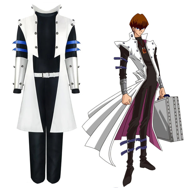 Yu-Gi-Oh! Seto Kaiba Costume Anime Outfit Full Set for Adult Men Halloween Suit - suit / L