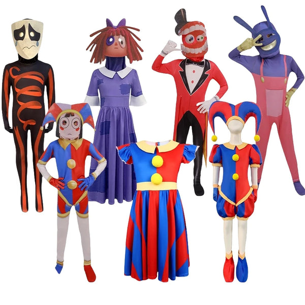 The Amazing Digital Circus Cosplay Costume Pomni Jax Plushie Bunny Caine Ragatha Doll Dress Suit Cosplay - product image 1