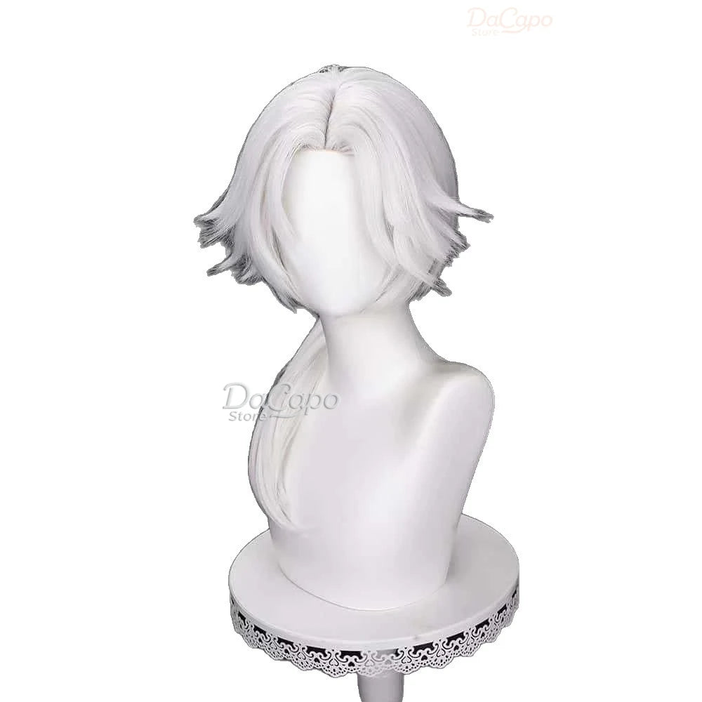 Freak Circus Pierrot Costume Clown Outfit Costume Game Halloween Horror Men's Cosplay - Costume and wig / M
