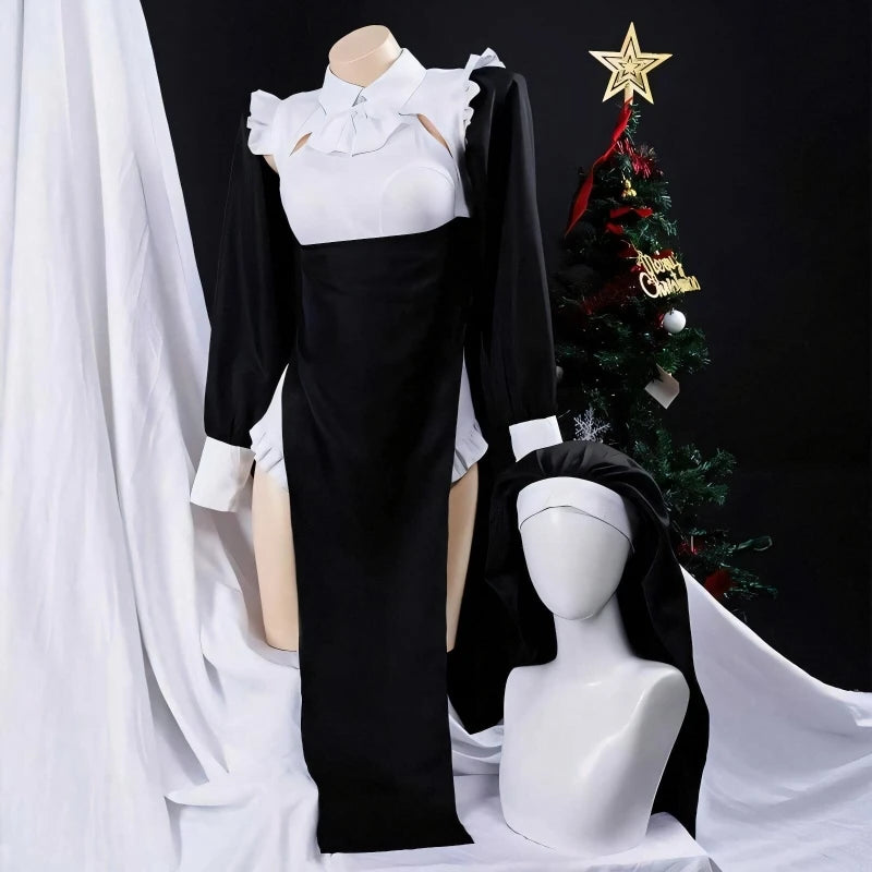 Women's Nun Sexy Transformation Elegant Slimming Maid Style Costume - alternate view 5