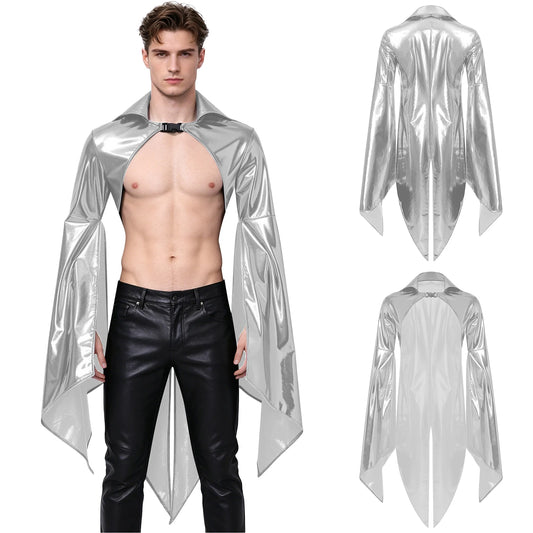 Men's Medieval Vampire Long Sleeve Steampunk Gothic Cloak Costume