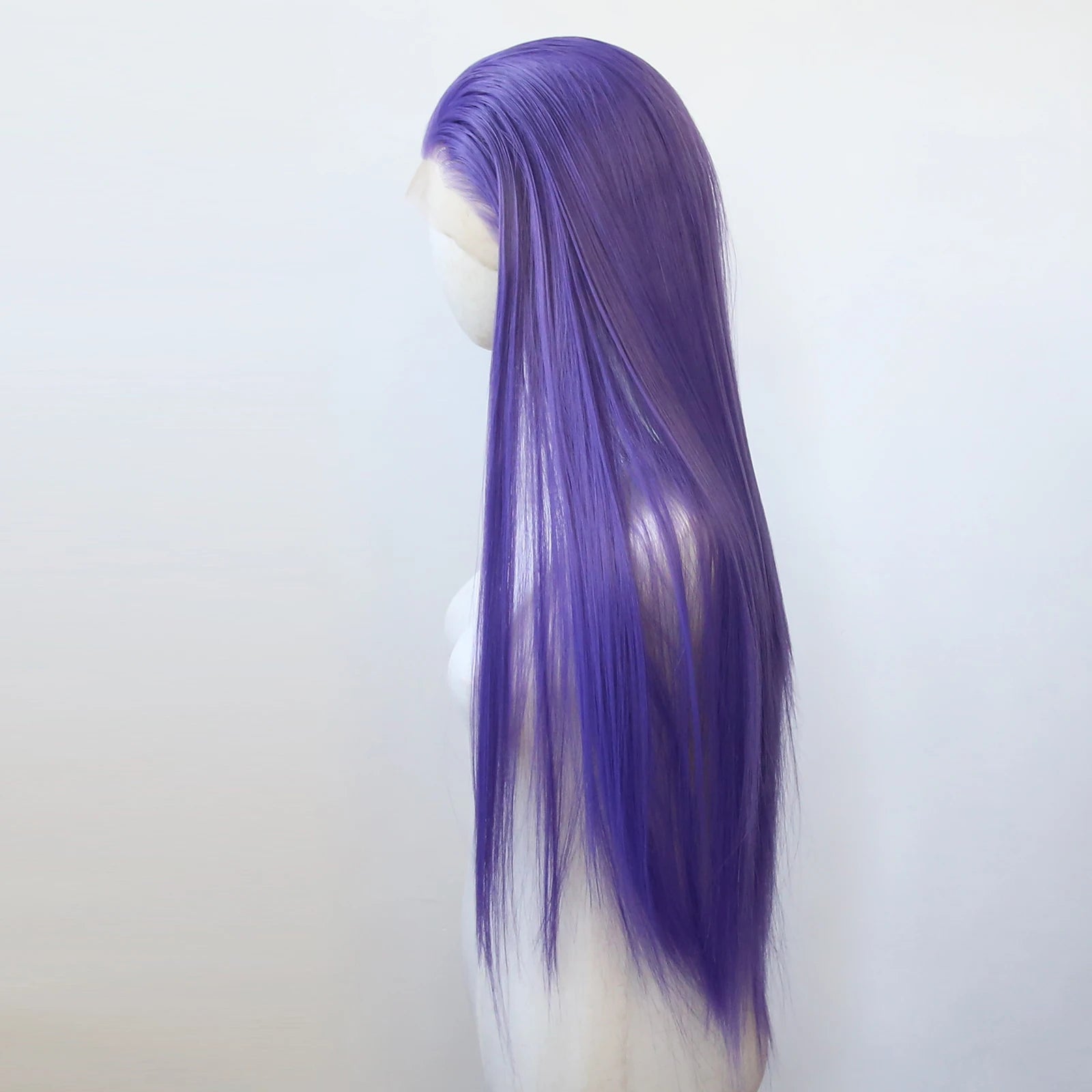 Dark Purple Cosplay Wig Synthetic Lace Front Wigs Long Straight Purple Lace Front Pre Plucked Heat Resistant - product image 2
