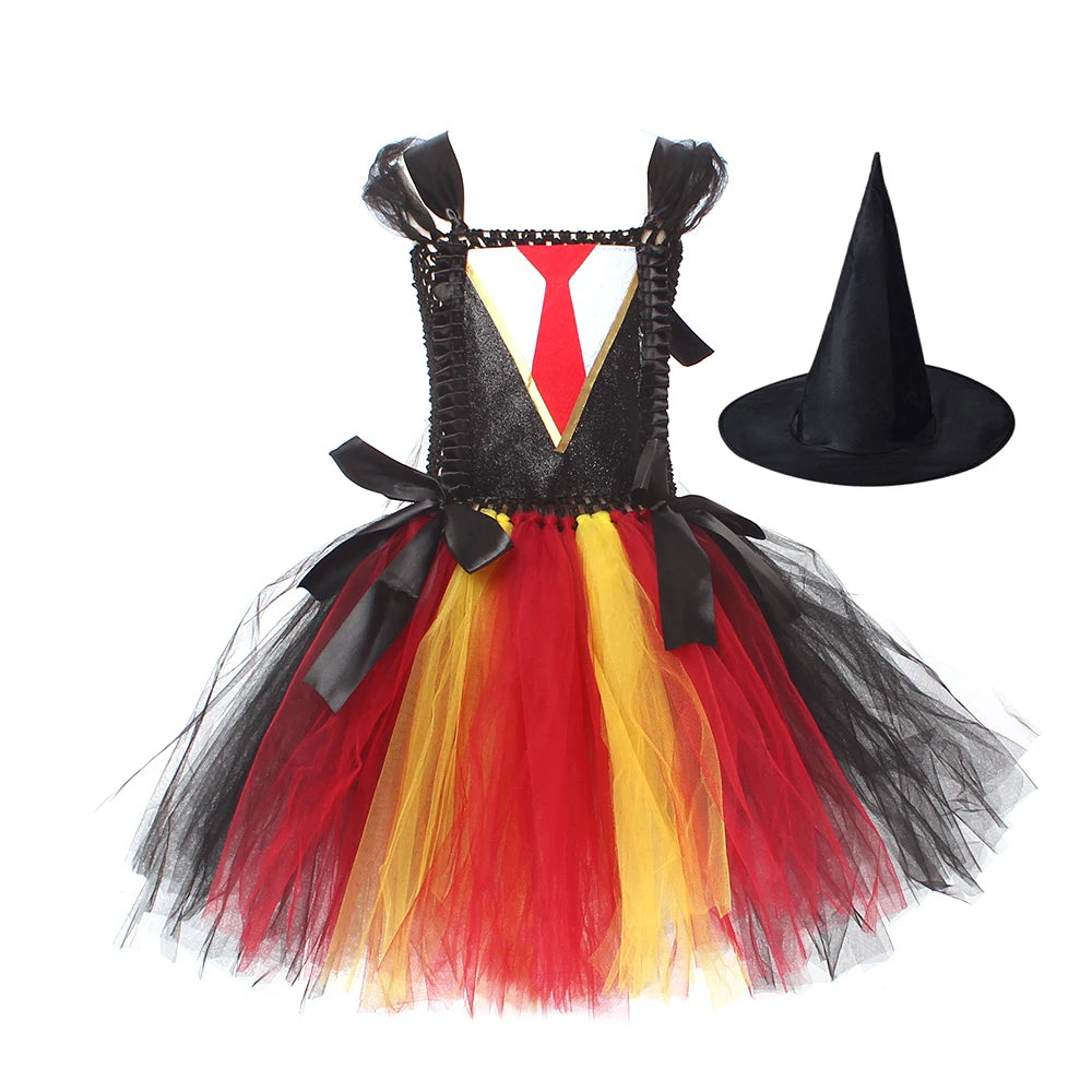 Magic Hermoine Girl Tutu Dress for Halloween Cosplay Costume Potter Witch Cosplay Clothes Kids Birthday Party - product image 9