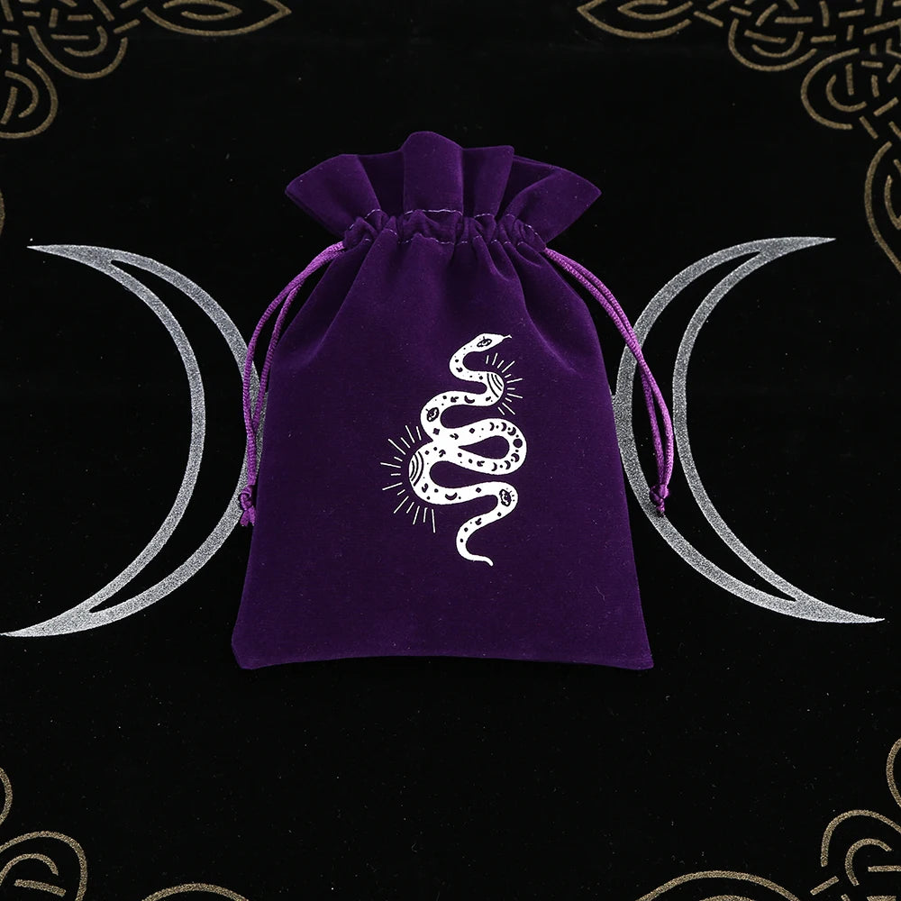 Embroidered Velvet Tarot Card Storage Bag