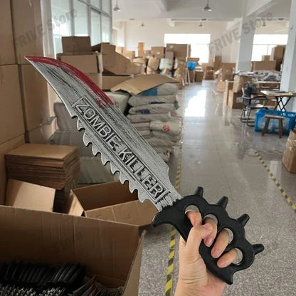 Halloween Realistic Machete Electric Saw Plastic Chainsaw Machete with Blood - product image 2