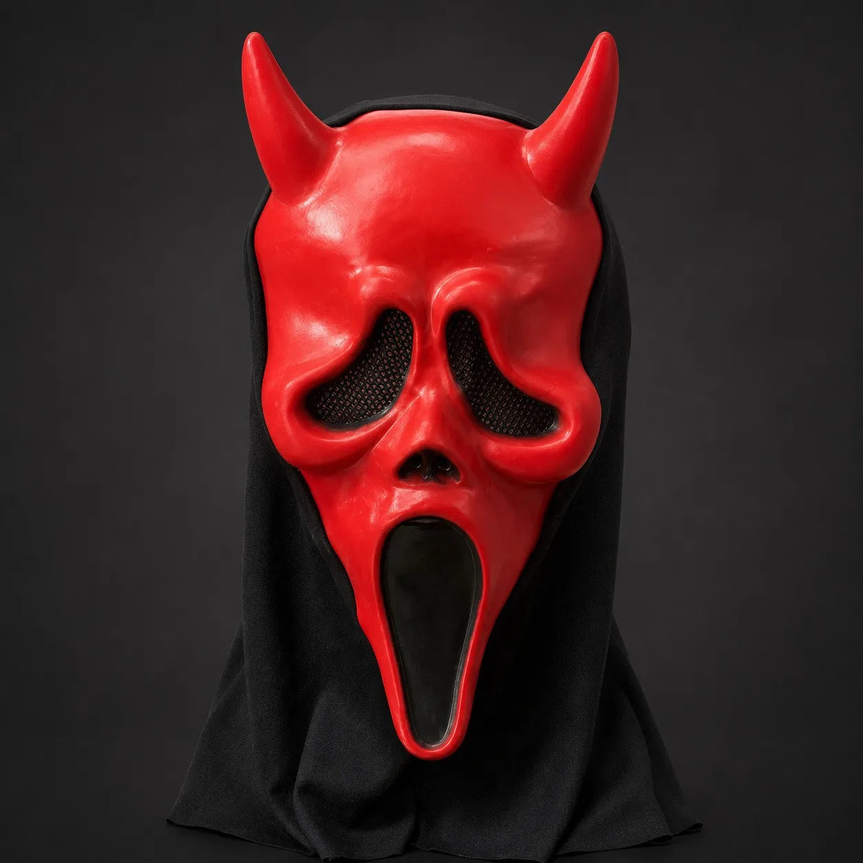 Ghost Face Scream Mask with Black Hood Latex Scary Mask Halloween Cosplay Party Haunted House Costume Prop - product image 6