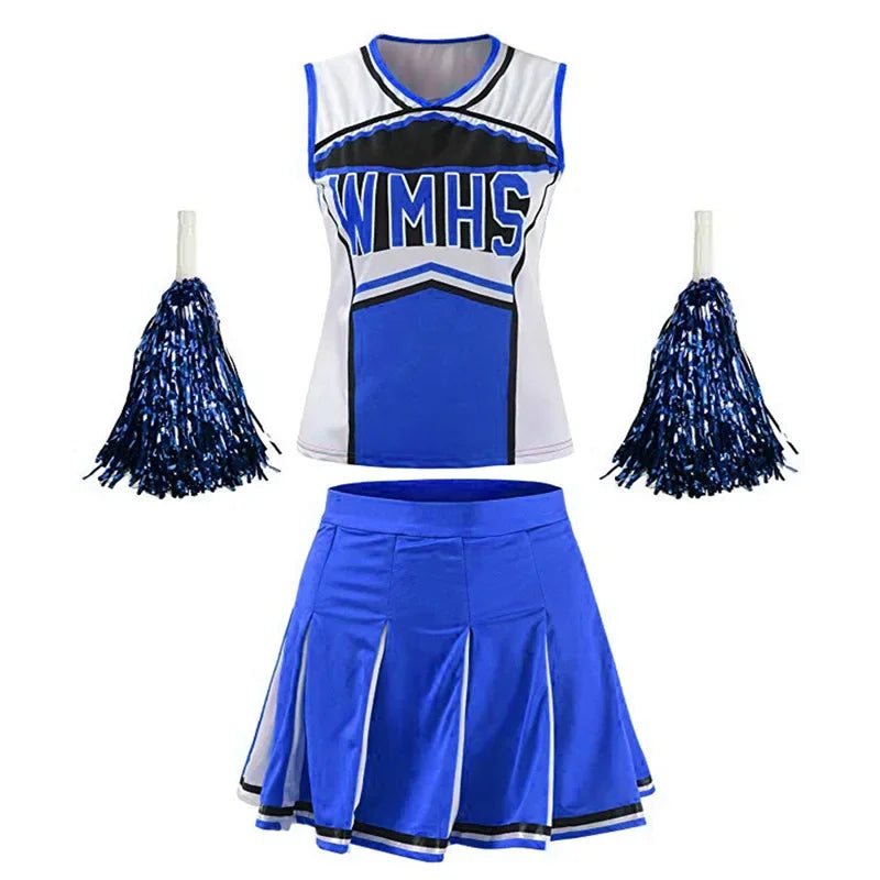Glee-Inspired Cheerleader Costume for Women | Red Varsity Uniform