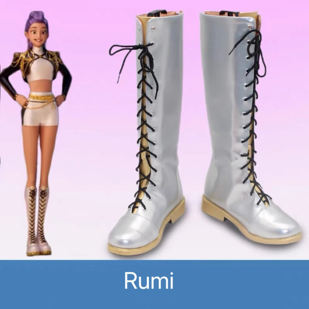 Children Cosplay Performance Costume Shoes K-POP Rumi Group Concert Halloween Mira Zoey Boots Shoes - product image 12