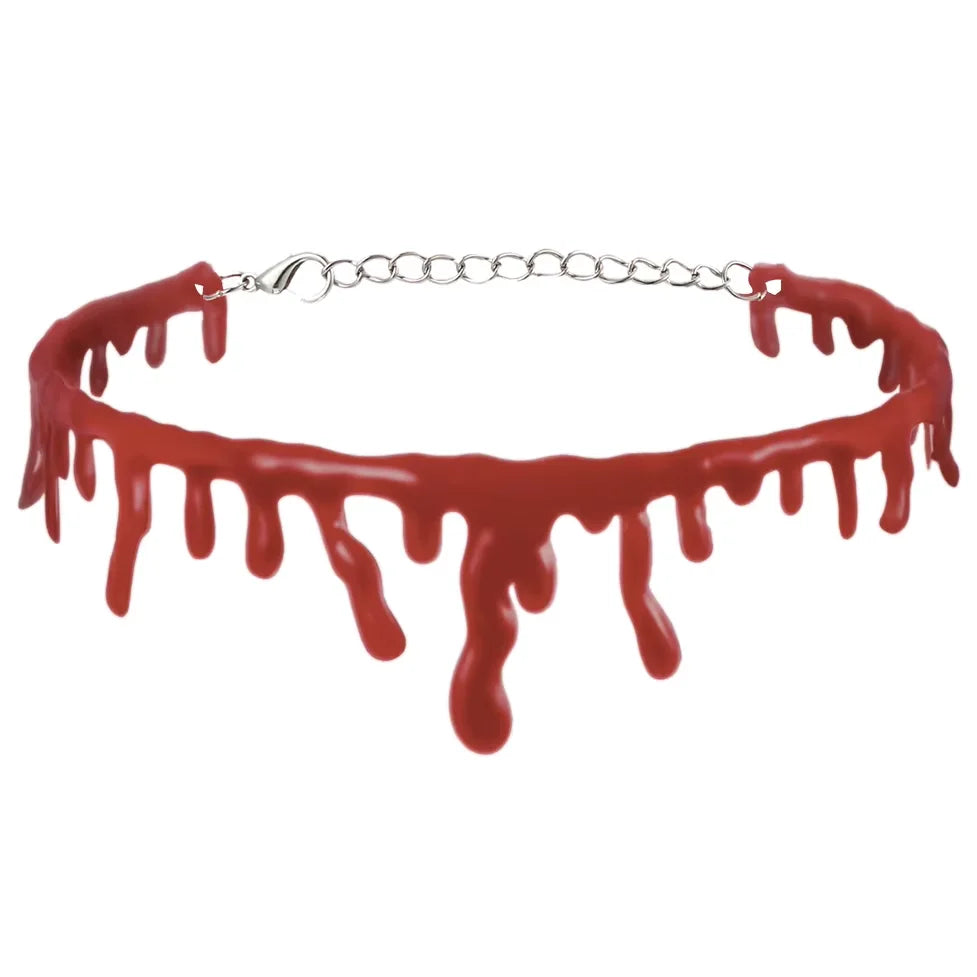 Halloween Decoration Horror Blooddrop Necklace Fake Blood Vampire Fancy Bloody Necklace Female Necklace Fear - product image 7