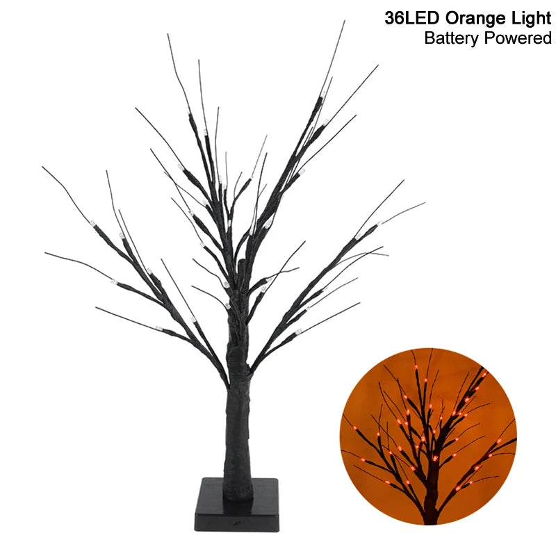 Halloween Decor LED Birch Tree Light Halloween Party Hanging Ornaments Tree - product image 7