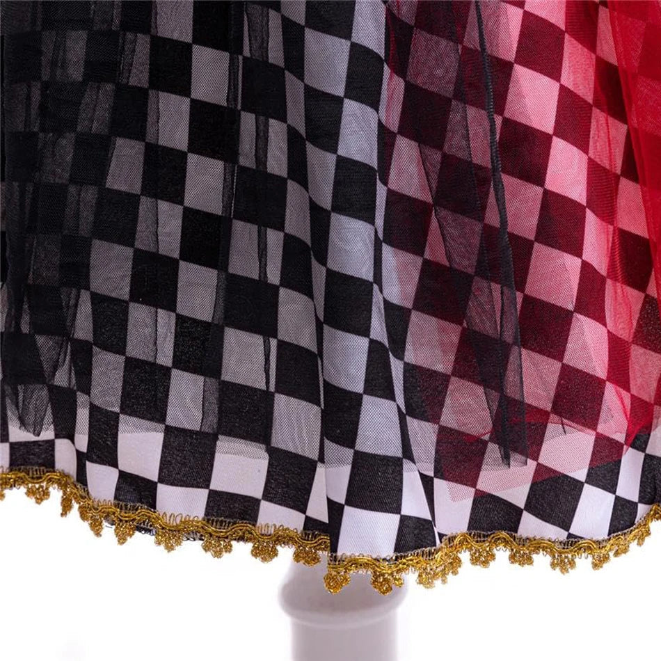 Girls Queen of Hearts Halloween Costume Dress