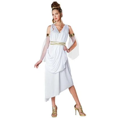 Halloween Ancient Greek Mythology Olympus Zeus Hera Costume Toga God Goddess Outfit - Man / M