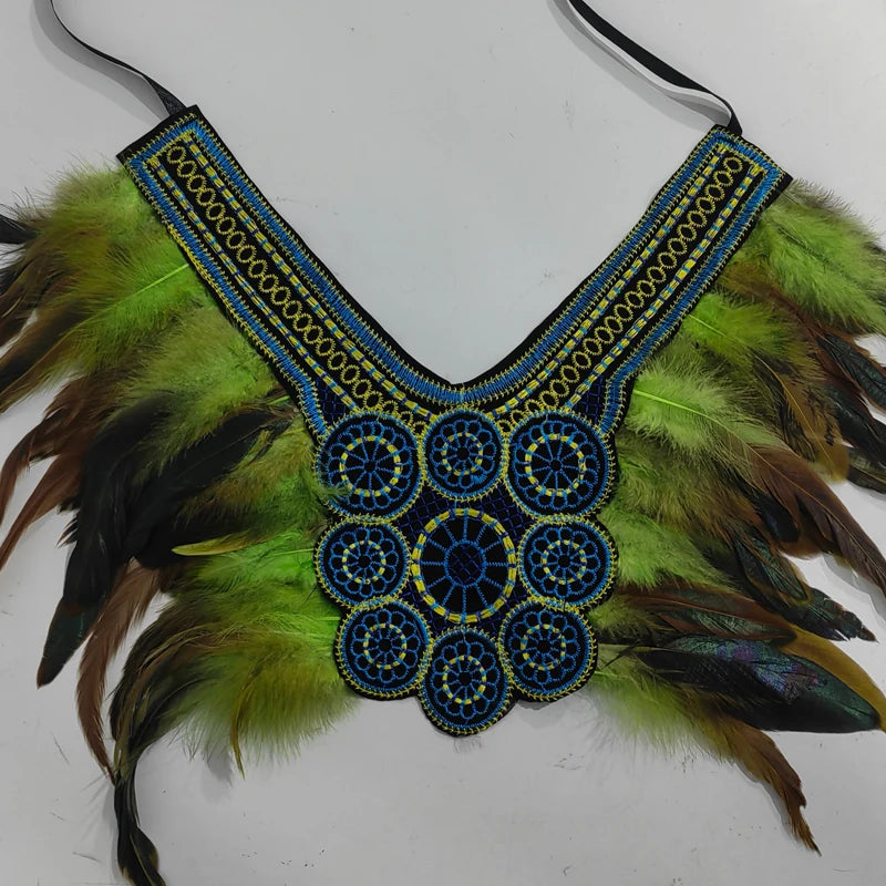 Halloween party costume, collar, scarf, Gothic feather collar and shoulders, witch role-playing available for - product image 9