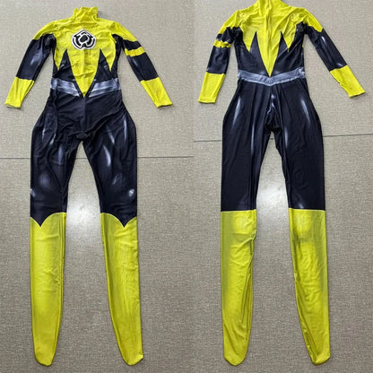 Men's Superhero Yellow Lantern Bodysuit Zentai Jumpsuit W Costume - alternate view 5