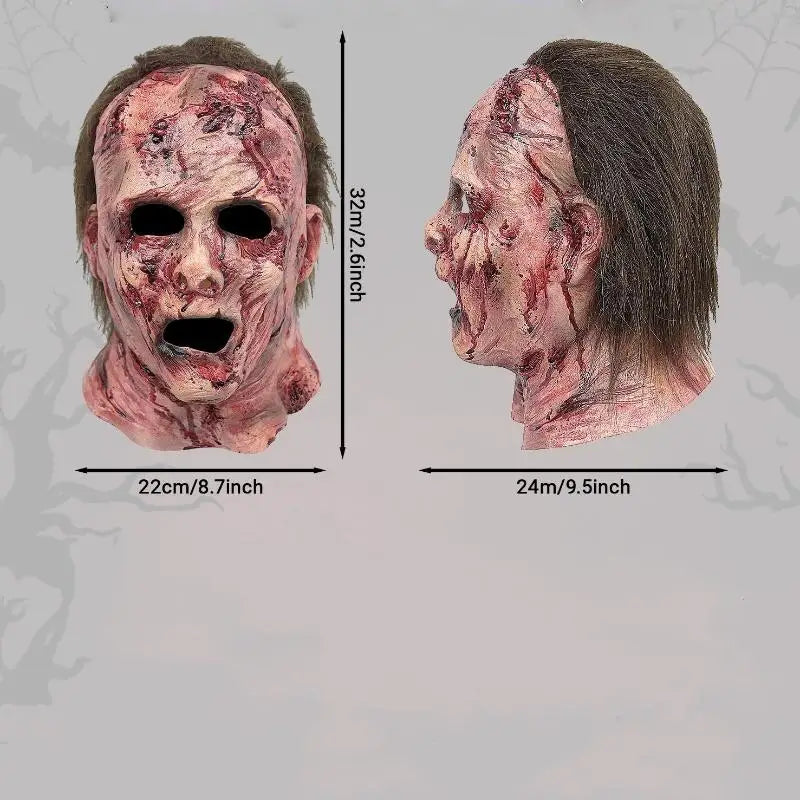 Halloween Silicone Mask Scary Clown Bloody Masks Scary Headgear Head Mask Haunted House - View 6