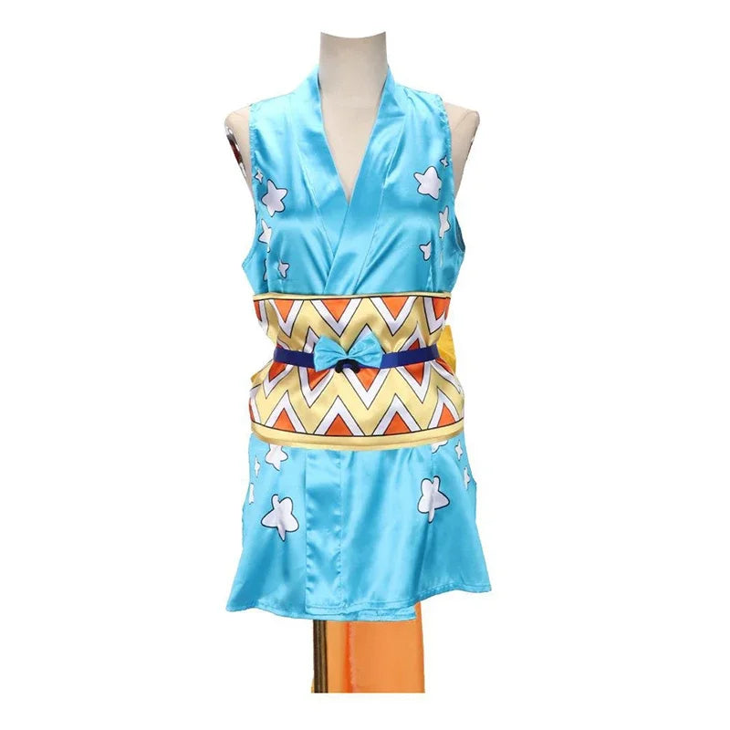 Halloween Anime Nami Costume Women's Dress Including Headgear Tattoo Stickers - Set 1 / XXL