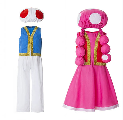 Kids' Mushroom Hat Pink Red White Costume - alternate view 2