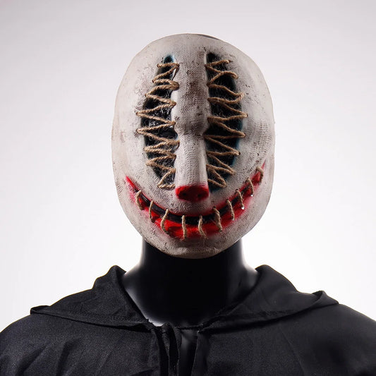 Halloween Joker Mask Costume Scary Killer Clown Half Face Latex Helmet Costume Props - joker mask 2
