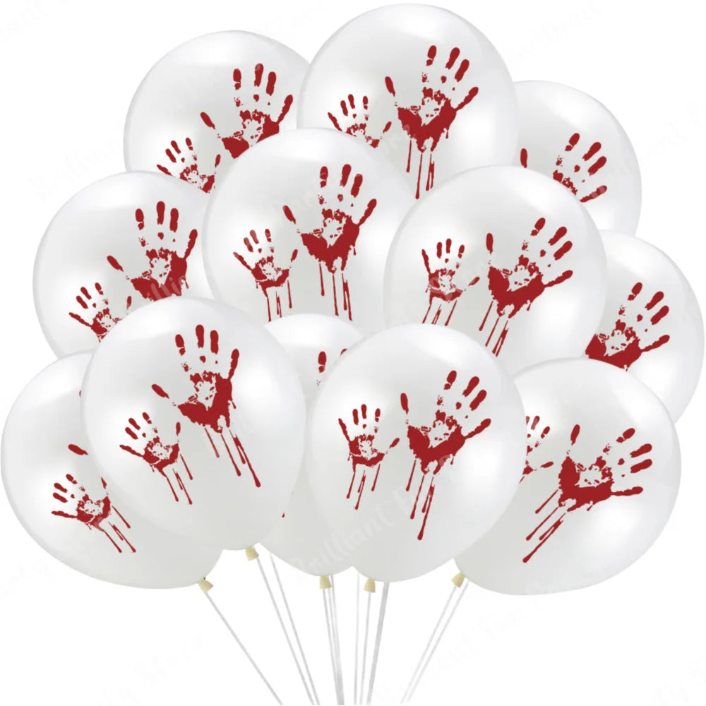 Balloons 12 Inch Black Orange White Halloween Decoration - product image 15