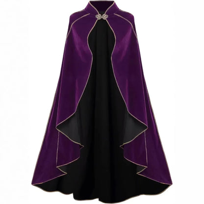Men's Medieval Cloak Cape Shawl Pirate Robe Lord Retro Costume