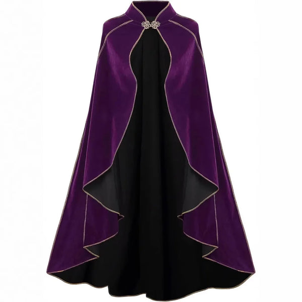 Men's Medieval Cloak Cape Shawl Pirate Robe Lord Retro Costume