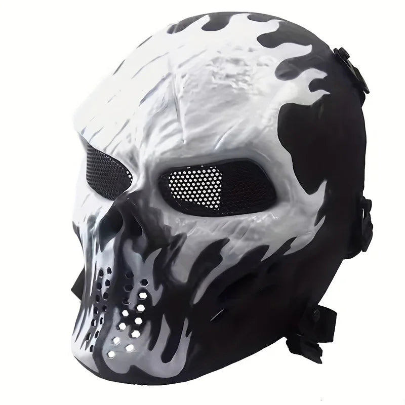 Men's Skull Warrior Mask Cool Camouflage Party Cosplay Accessory Unique Birthday Gift for Boyfriend Horror