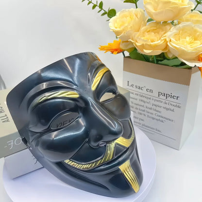 2PCS / SET Classic Anonymous Style Mask Full Face Costume Mask for Men Women Halloween - View 5