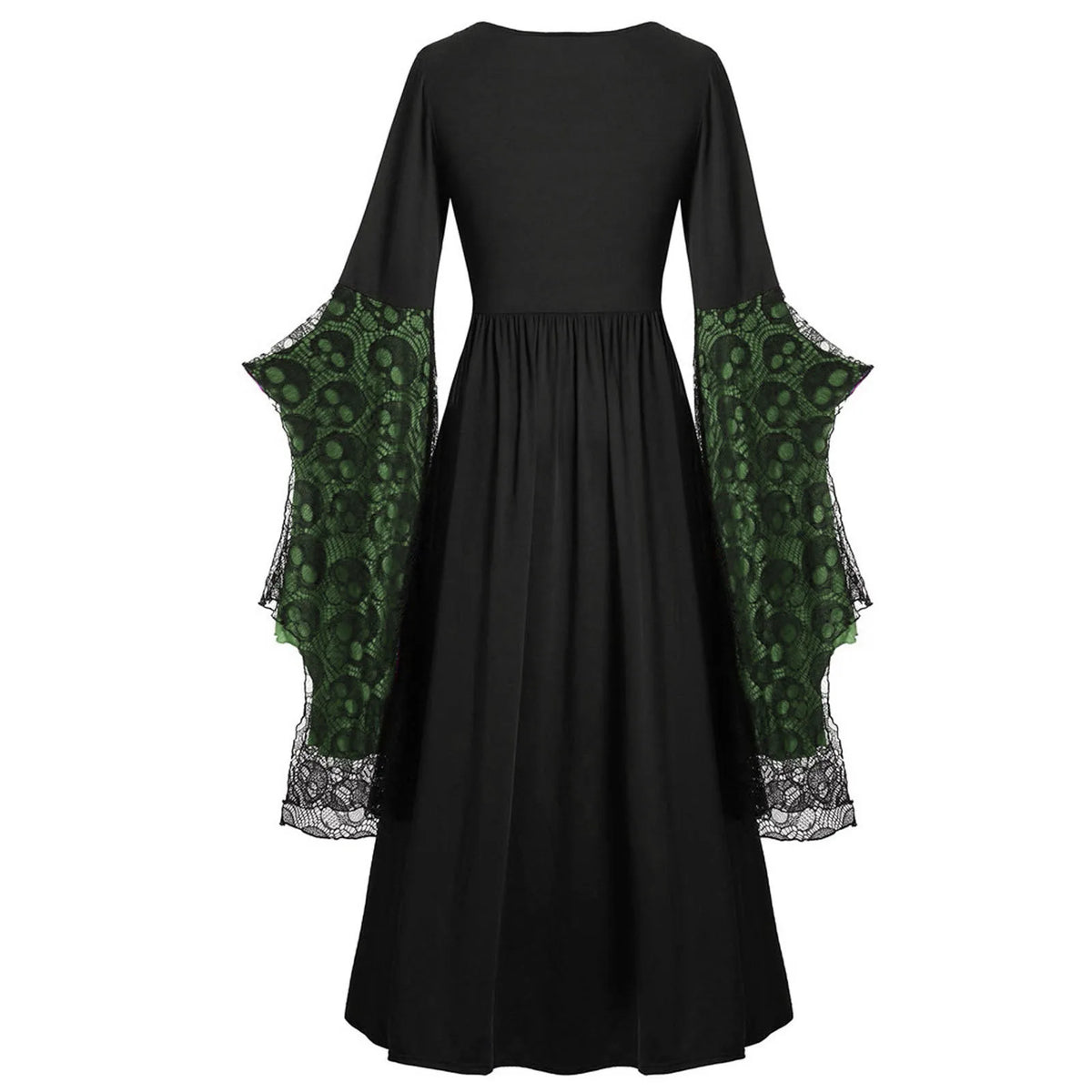 Gothic Dresses Women Vintage Witch Vampire Dress Dresses Up Carnival Dress Trumpet