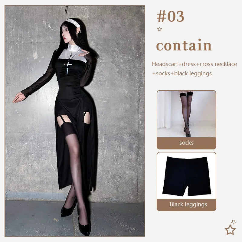 Adult sexy nun Costume - alternate view 9