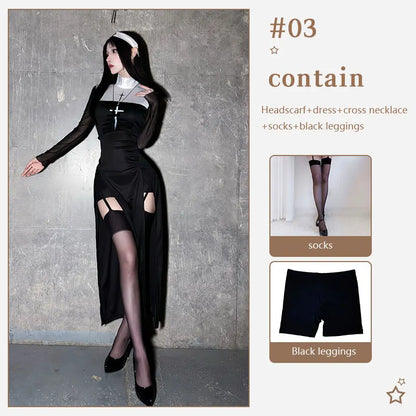 Adult sexy nun Costume - alternate view 9