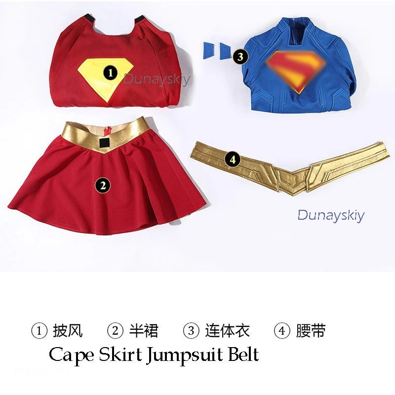 Women's Superhero Cape & Skirt Halloween Costume Set