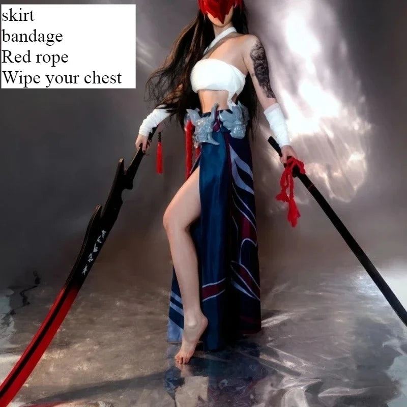 Yone Costume Game LoL the Unforgotten Yone Sexy Dress Uniform Halloween Outfits for Male - only costume men / Custom size