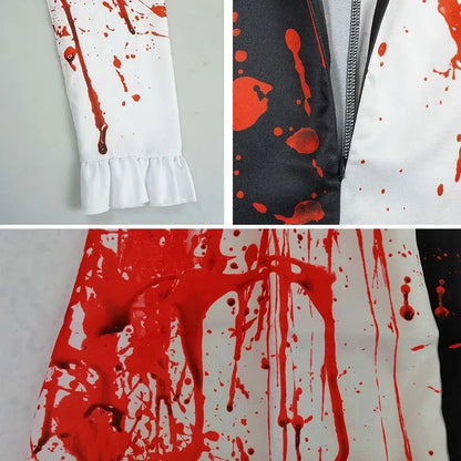 Art the Clown Costume ‌Terrifierr 3 Bloody Outfits Killer Clowns Jumpsuits for Halloween - Male Costume / L