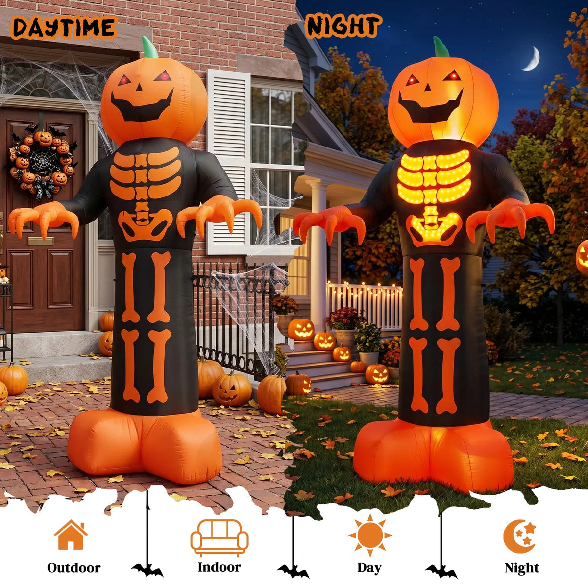 Grim Reaper Skeleton Halloween Decoration - Black Inflatable - product image 8