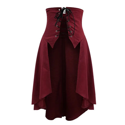 Medieval Skirt Blouse Women Victorian Gothic Steampunk Punk Corset Bustle Skirts Pirate Tops Dress Halloween Cosplay Costume
